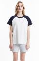 Champion Europe t-shirt white Navy small logo 110479 S18 ww007 Premium Collection