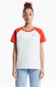 Champion Europe t-shirt white red small logo 110479 S18 ww006 Premium Collection