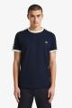 Fred Perry Taped Ringer T-Shirt Carbon Blue M6347 885