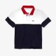 Polo junior Lacoste DJ5370 A10 Blanc Marine Rouge