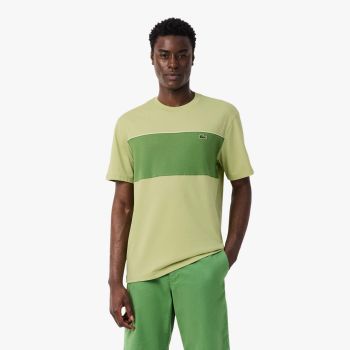 T shirt Lacoste TH0896 Lamb'S Blanc Cassé/Vert Mâche