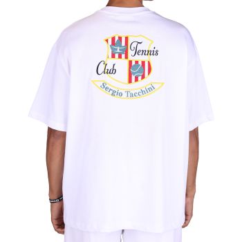 T-Shirt Sergio Tacchini Sosimo Blanc Jaune 41564 WHT VYE