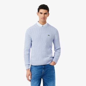 Pull Lacoste AH7627 Blue Bleu Phénix/Blanc Cassé