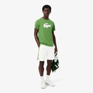 Short Lacoste GH314T Pink Blanc/Rose Fuschia-Vert Billard