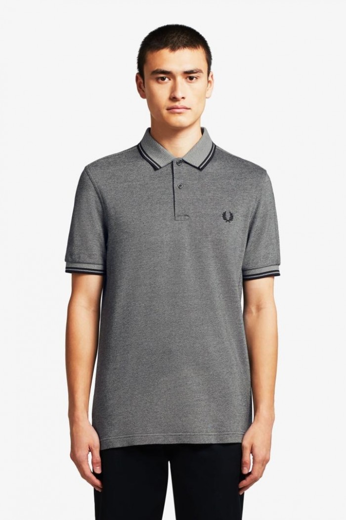 Polo Fred Perry Twin Tipped Anchblkox Black M3600 J77