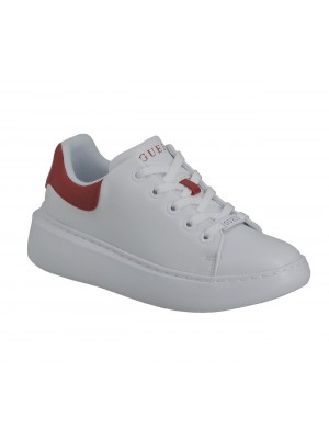 Basket Dame Guess Bradly White Red Fl6Brd Ele12 Whire