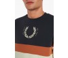 Sweatshirt Fred Perry color block M3578 560 Écru