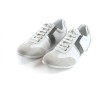 Chaussure Calvin Klein Carl cuir blanc et gris.