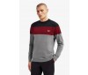 Pull Fred Perry à empiècements Steel Marl K8502 420
