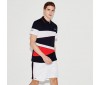 Polo Lacoste dh2098 vyn navy blue white etna red white etna red