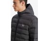 Fred Perry insulated hooded jacket black J7516 102