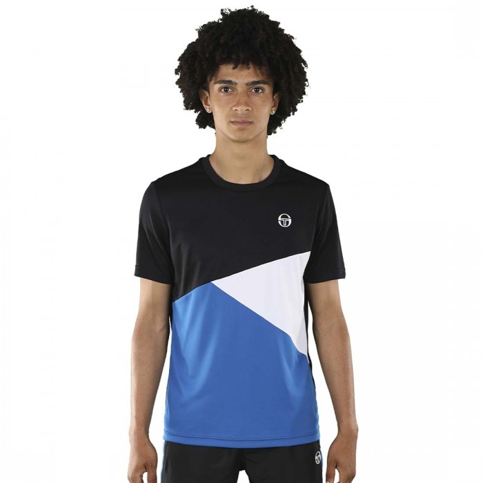 T-shirt Sergio Tacchini Equilatero 39510 579 noir et bleu