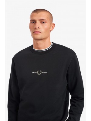 Sweatshirt Fred Perry graphique black M1635 102