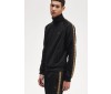 Fred Perry Contrast Tape Track Jacket J5557 S77 Black Shadedston