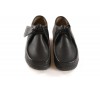 Chaussures Clarks originals Wallabee en cuir noir pour homme.