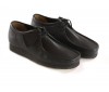 Chaussures Clarks originals Wallabee en cuir noir pour homme.