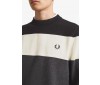 Pull Fred Perry à empiècements Charocoal Solid Marl K8502 328