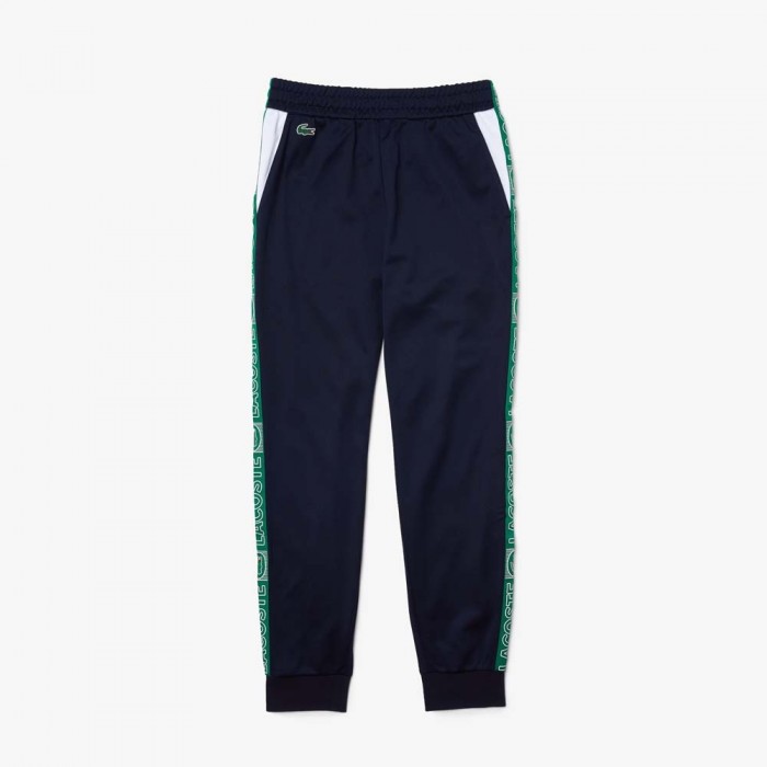 Pantalon de Survêtement Lacoste XH0873 FX3 Navy Blue White Summer Green