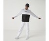 Sweatshirt Lacoste SH1538 SJ1 Argent Chine Noir Blanc