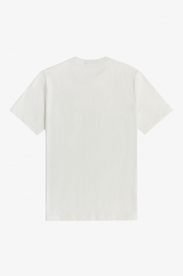 T-shirt Fred Perry brodé blanc M1609 129